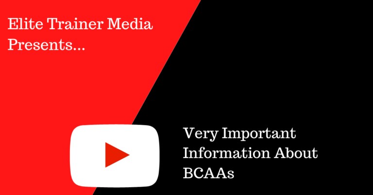 Very Important Information About BCAAs