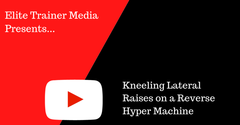 Kneeling Lateral Raises on a Reverse Hyper Machine