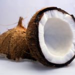 coconut cut in half
