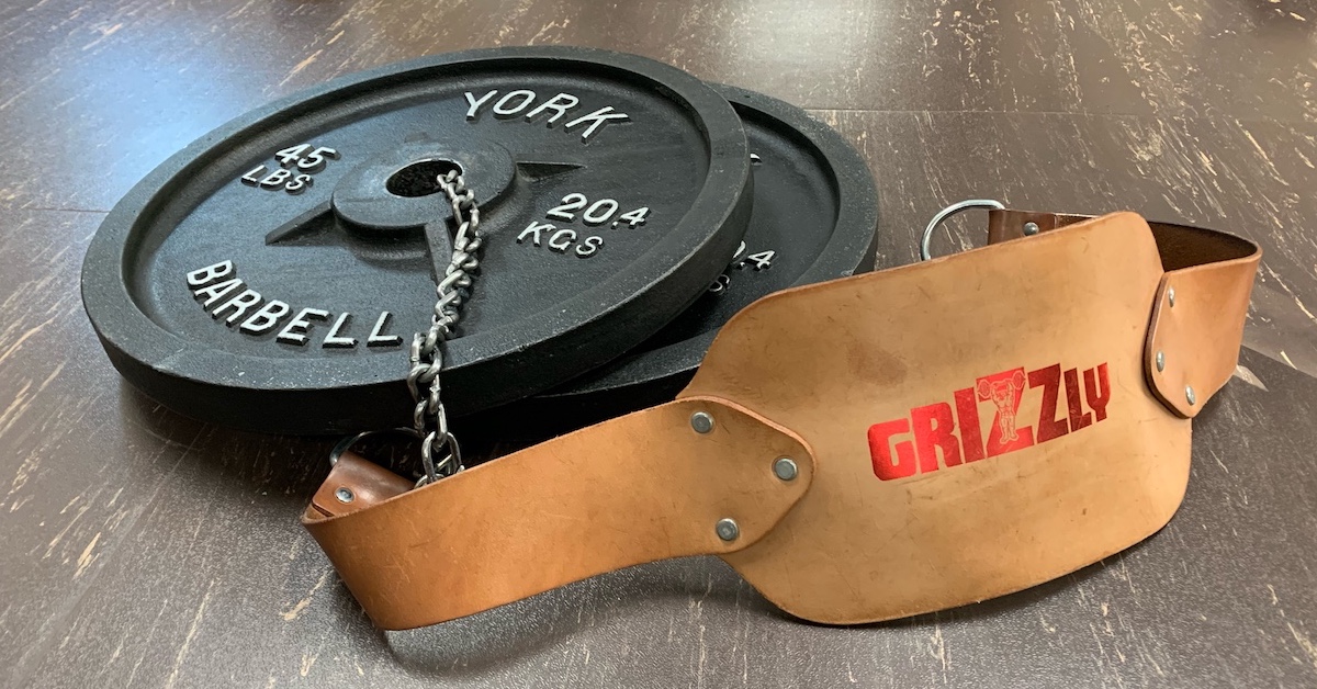 Grizzly Weight Belt and York Barbell Plates