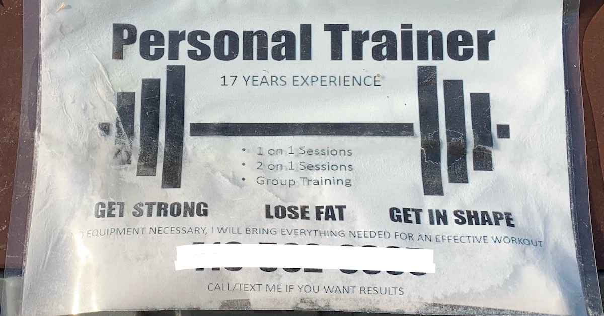 personal trainer ad